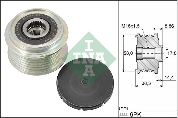 Alternator Freewheel Clutch